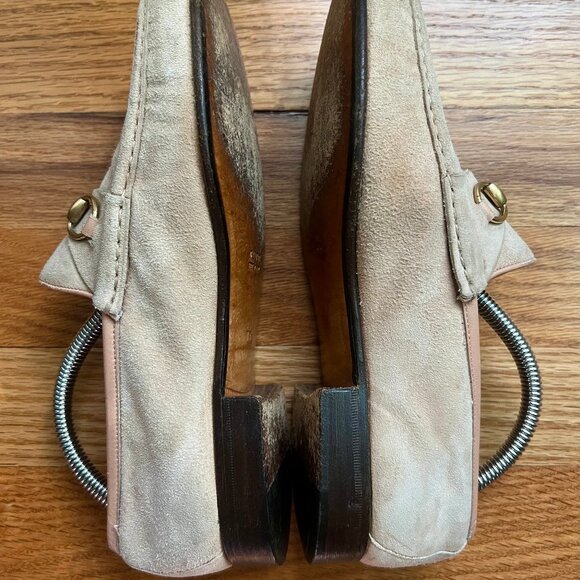 Vintage Gucci tan suede penny loafers womens size, Italy - Picture 2 of 8